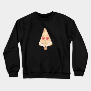 cute a slice of pizza Crewneck Sweatshirt